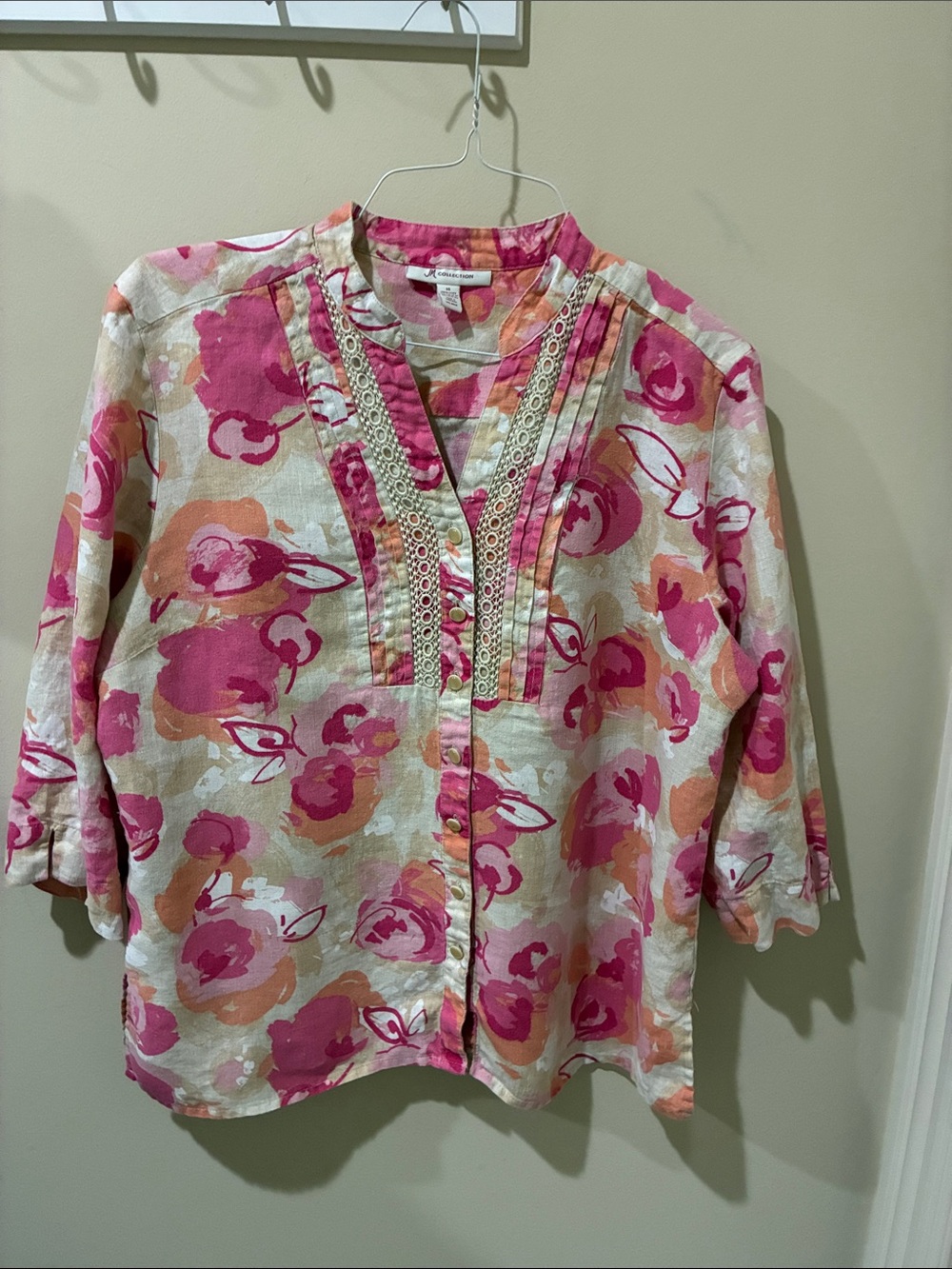 Floral linen tunic